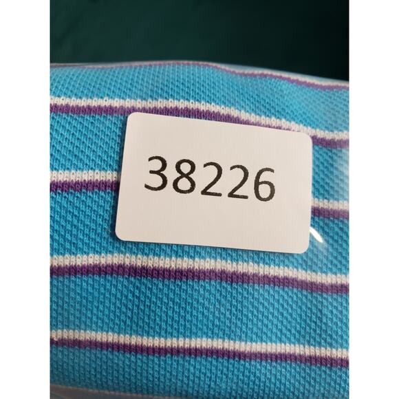 Chaps Polo Shirt Size Extra Large Mens Blue Striped Cotton Golf Preppy NWT - Picture 8 of 8